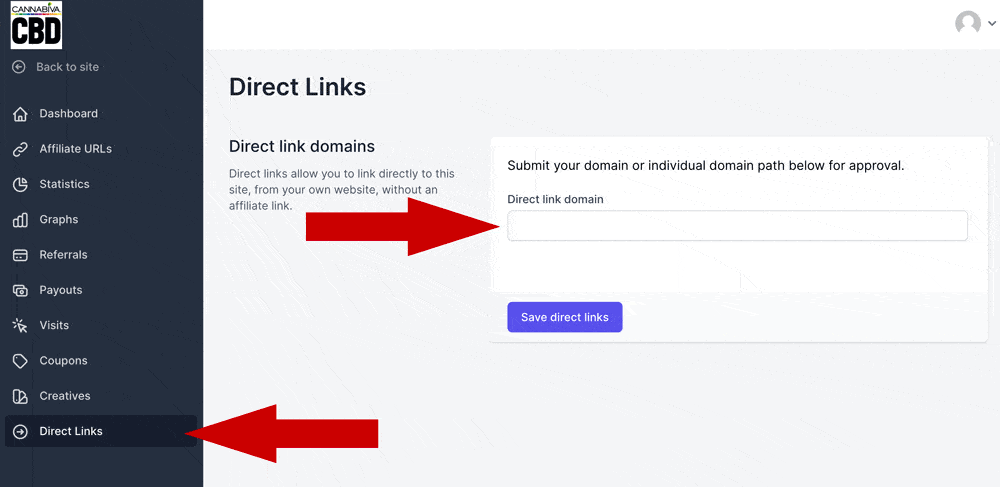 Affiliate Program - Direct Link Activation