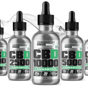 THC-Free Zero High CBD Isolate Tincture Product Family featuring a 90-day money-back guarantee